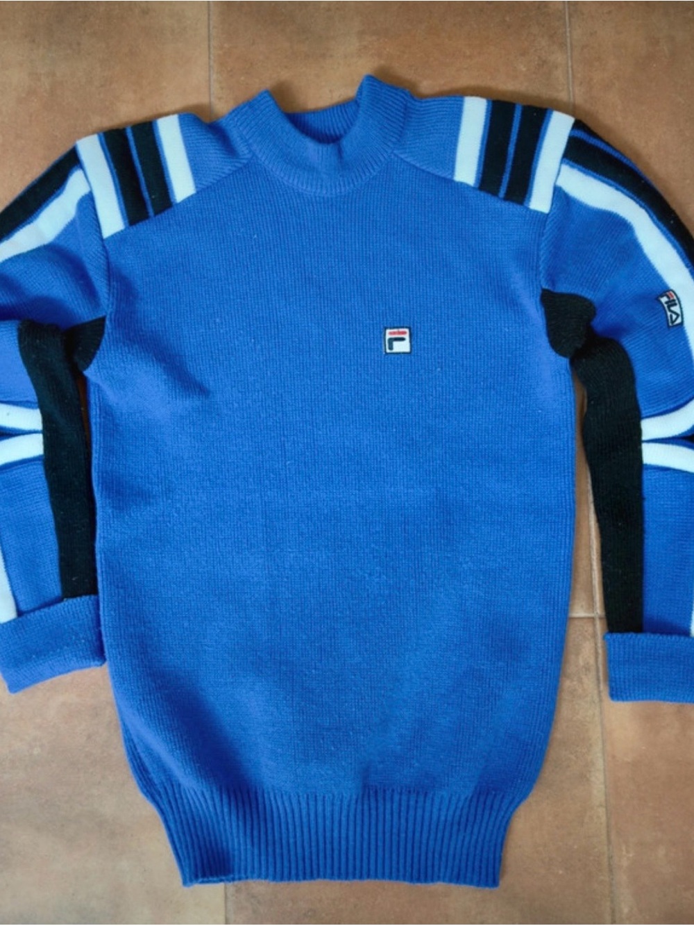 Vintage 1990s Fila Royal Blue Crewneck Ski Sweater